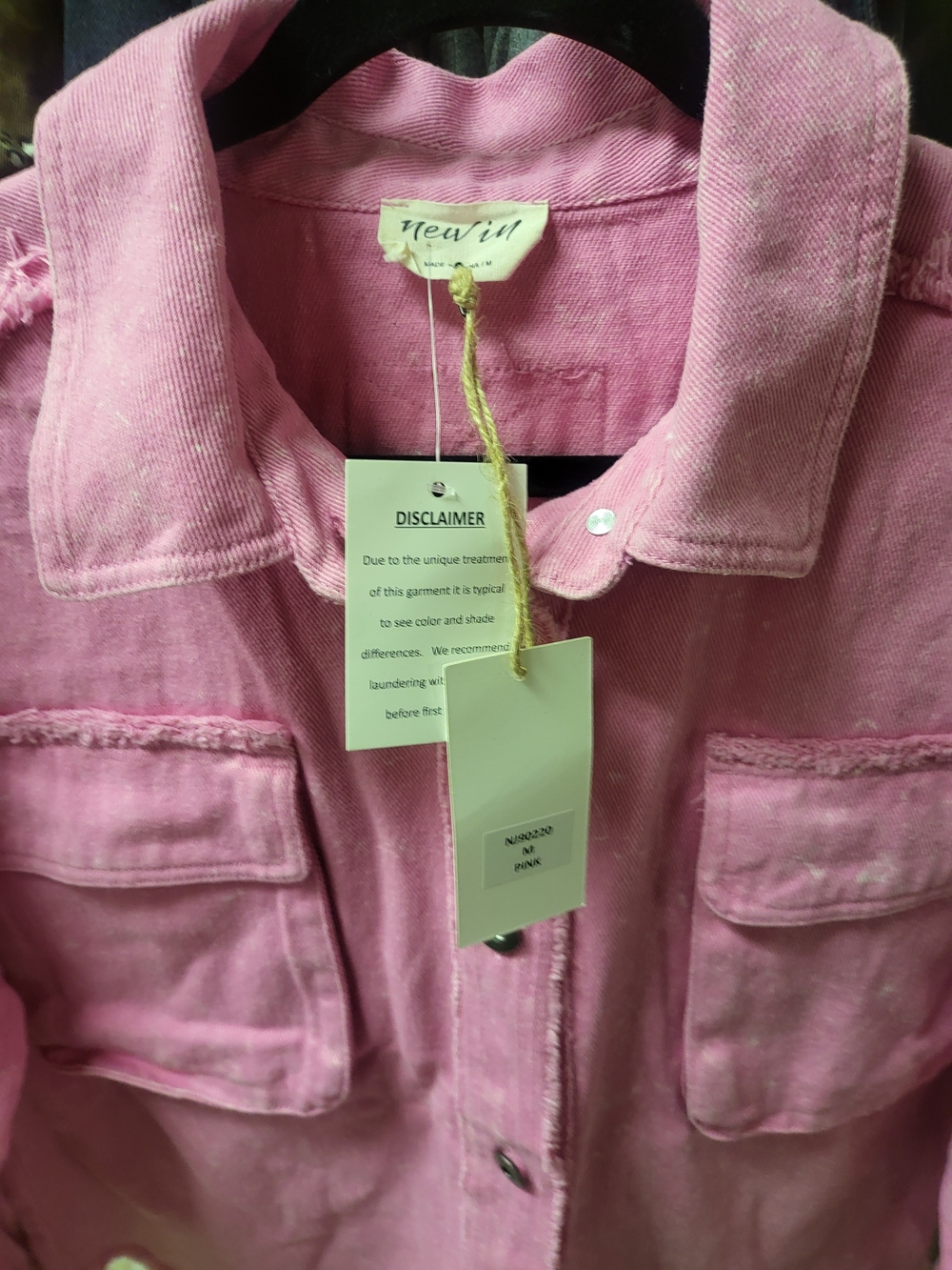 Pink Oversized Shacket Jacket Size Medium New Nwt - Picture 10 of 11